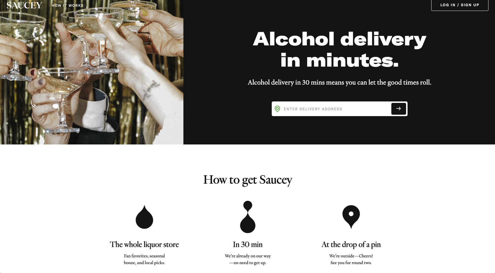 Saucey Landing Page