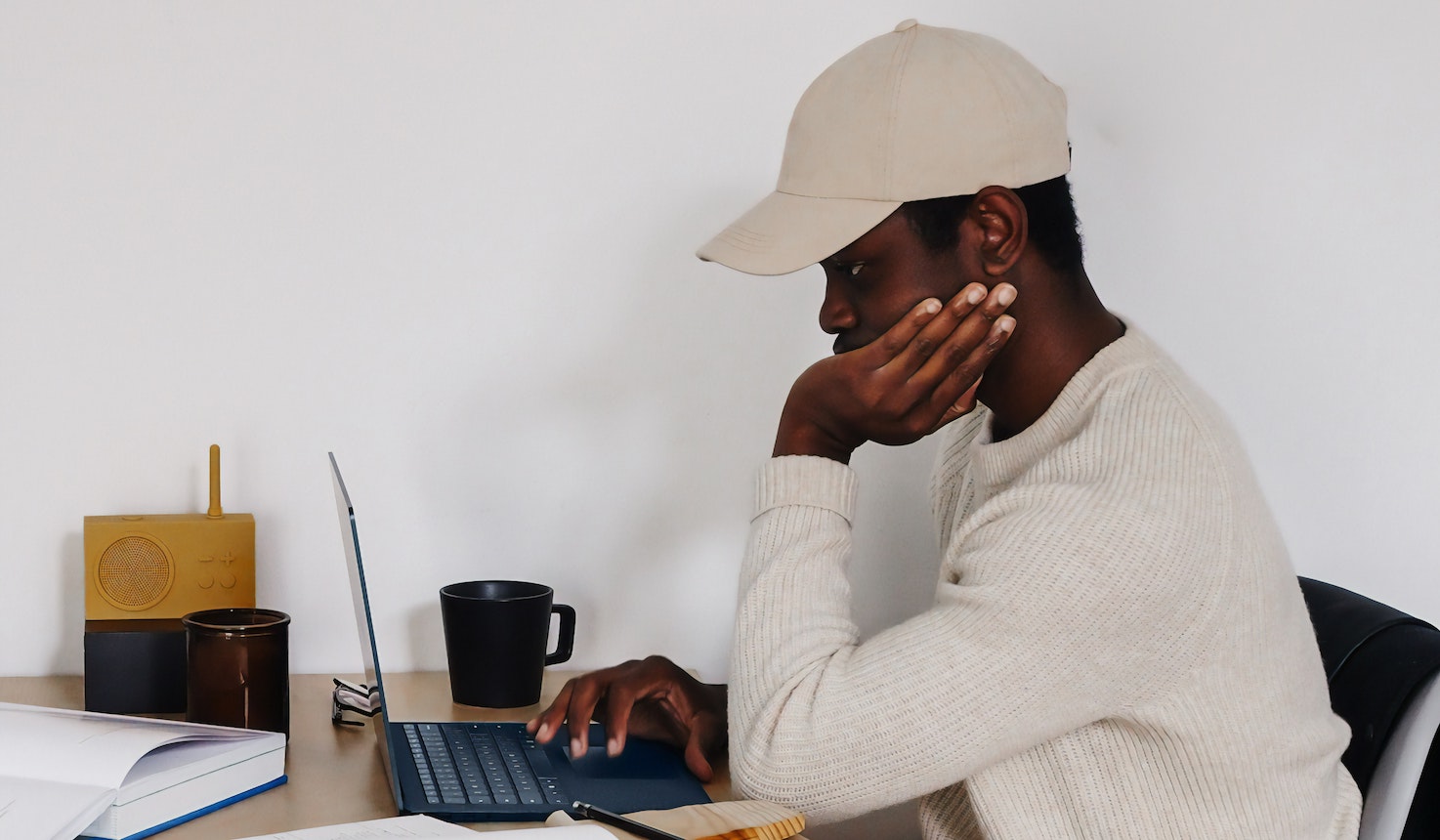 a person working from home