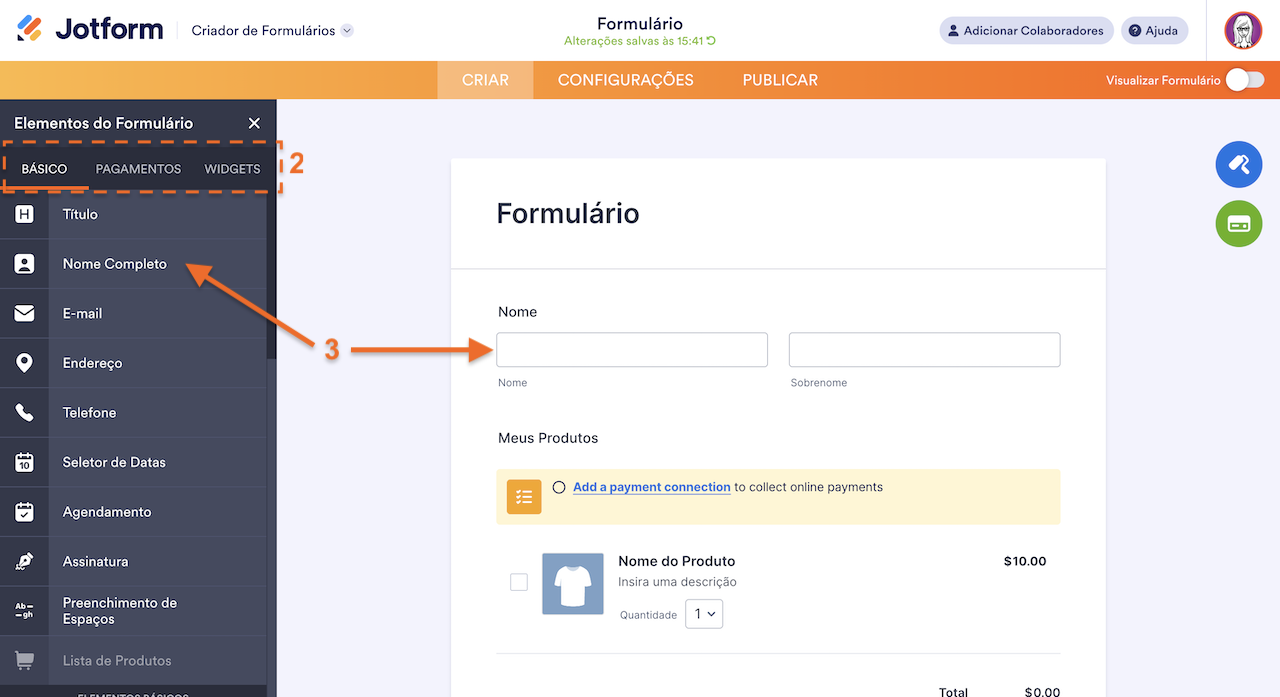 Adicionando Campos