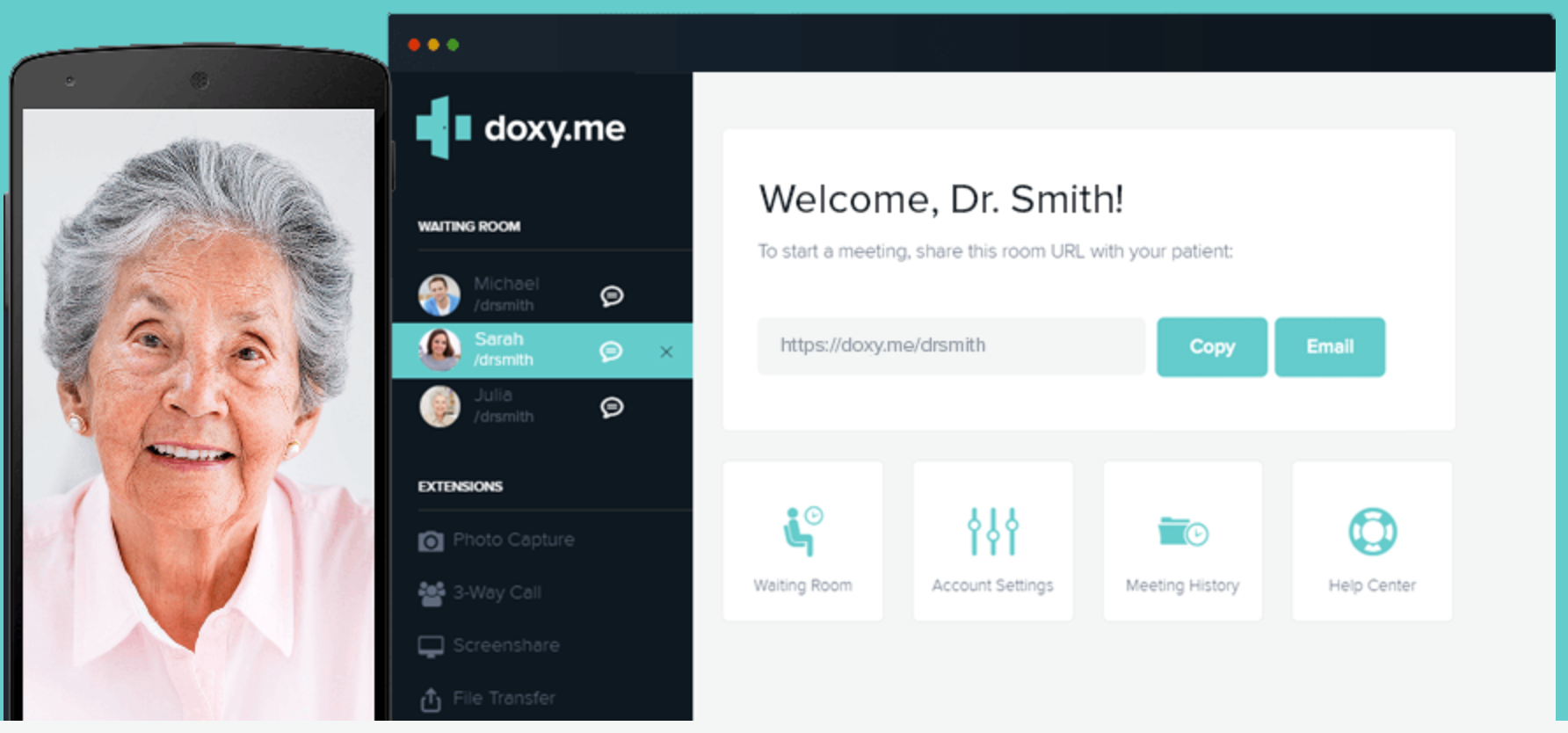 Doxy me User Interface