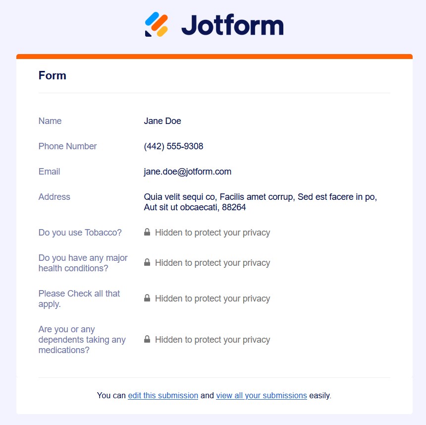 A PHI data protected email