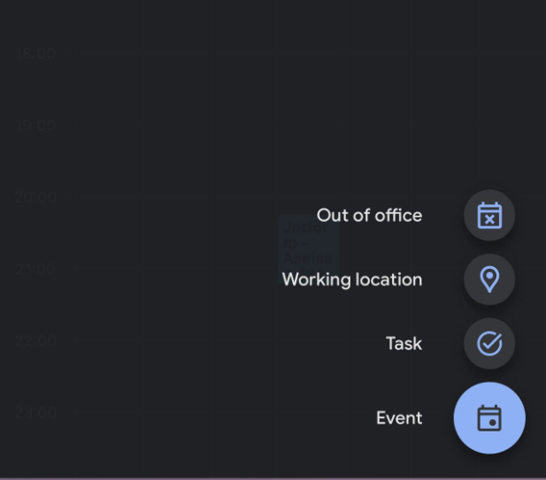 Selecting the Event option on Zoom Meeting on mobile