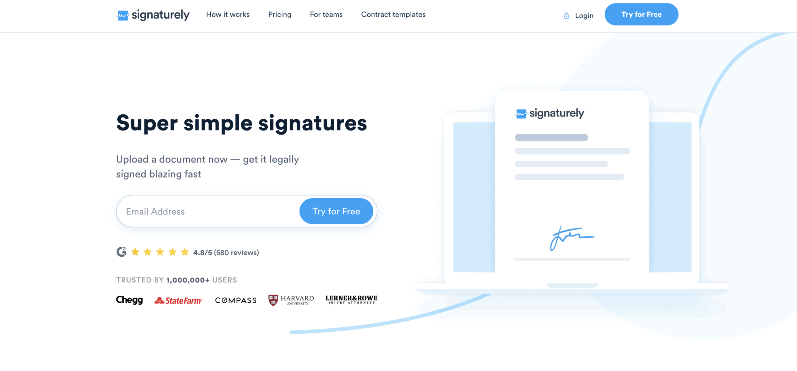 Signaturely Landing Page
