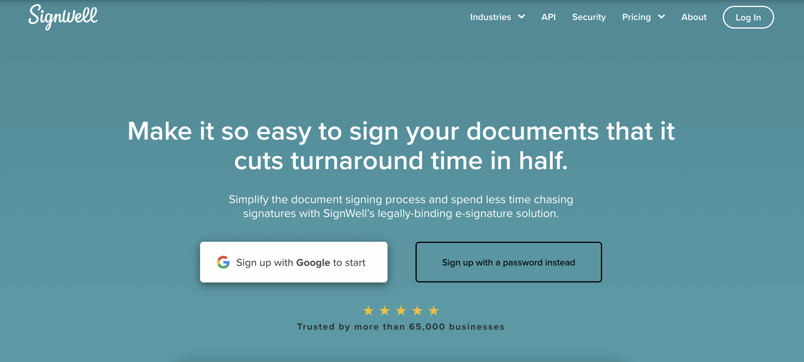 Interfaccia utente di SignWell