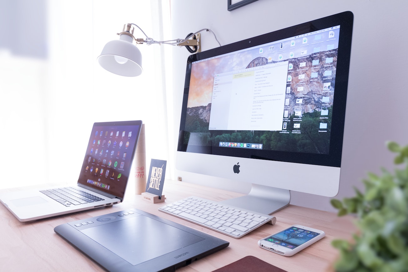 web design in desktop computer