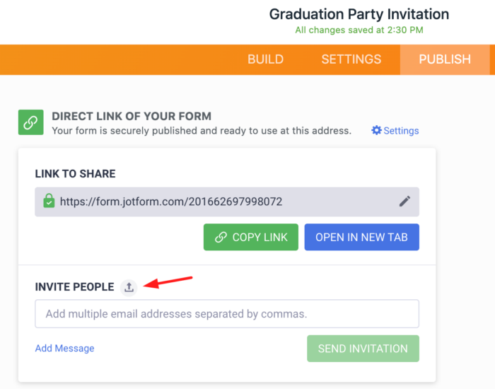 Sending Your Graduation Party Invitations with Jotform Image-2