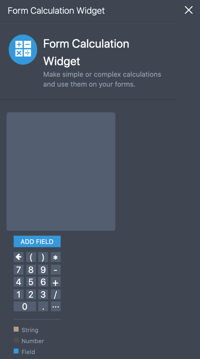 calculation field