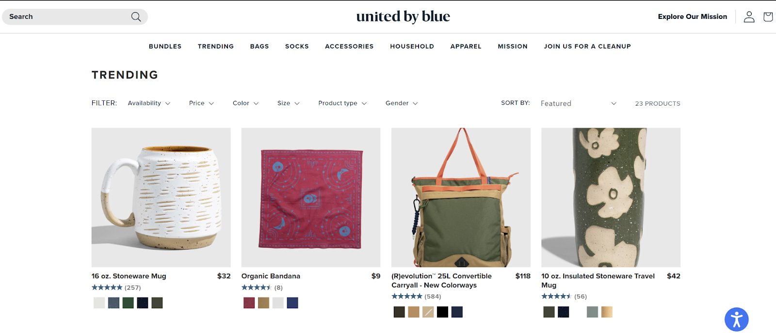 United by Blue Shopify Store