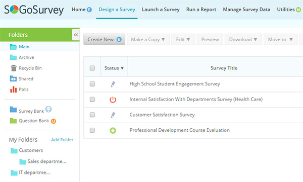 SoGoSurvey's survey builder
