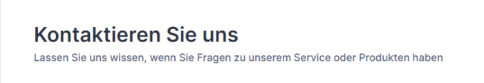 Formulartitel mit Untertitel