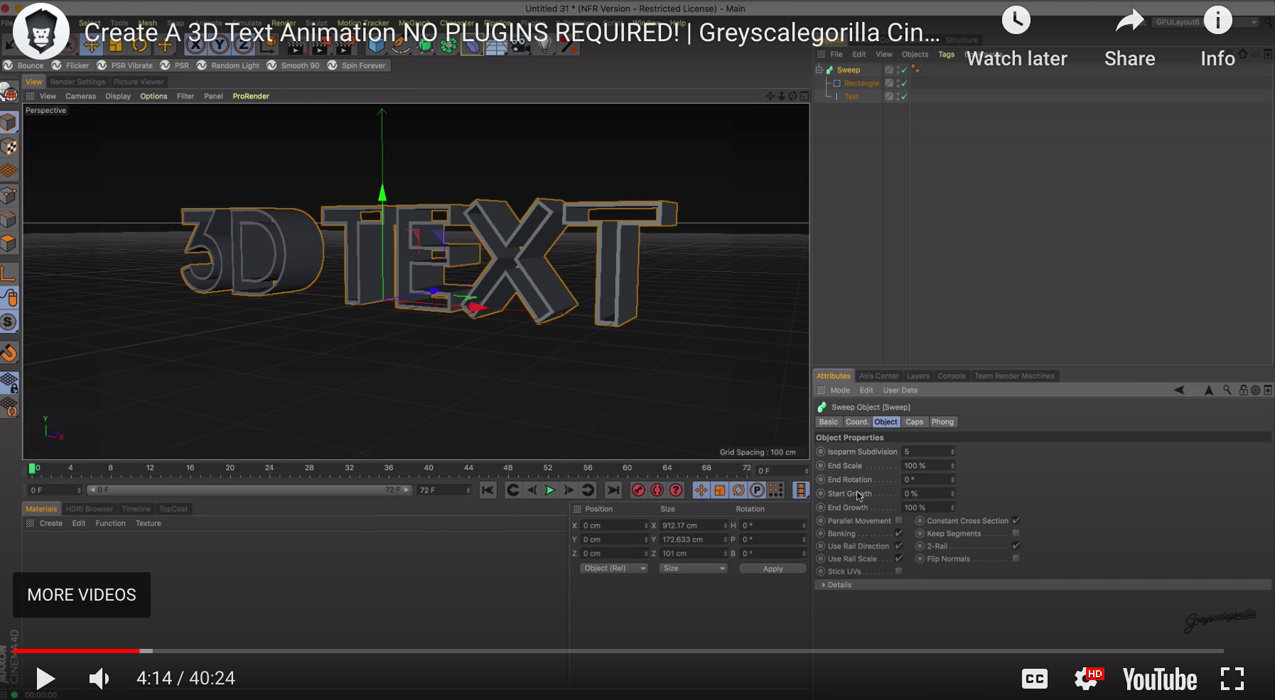 3D Text in Cinema 4D