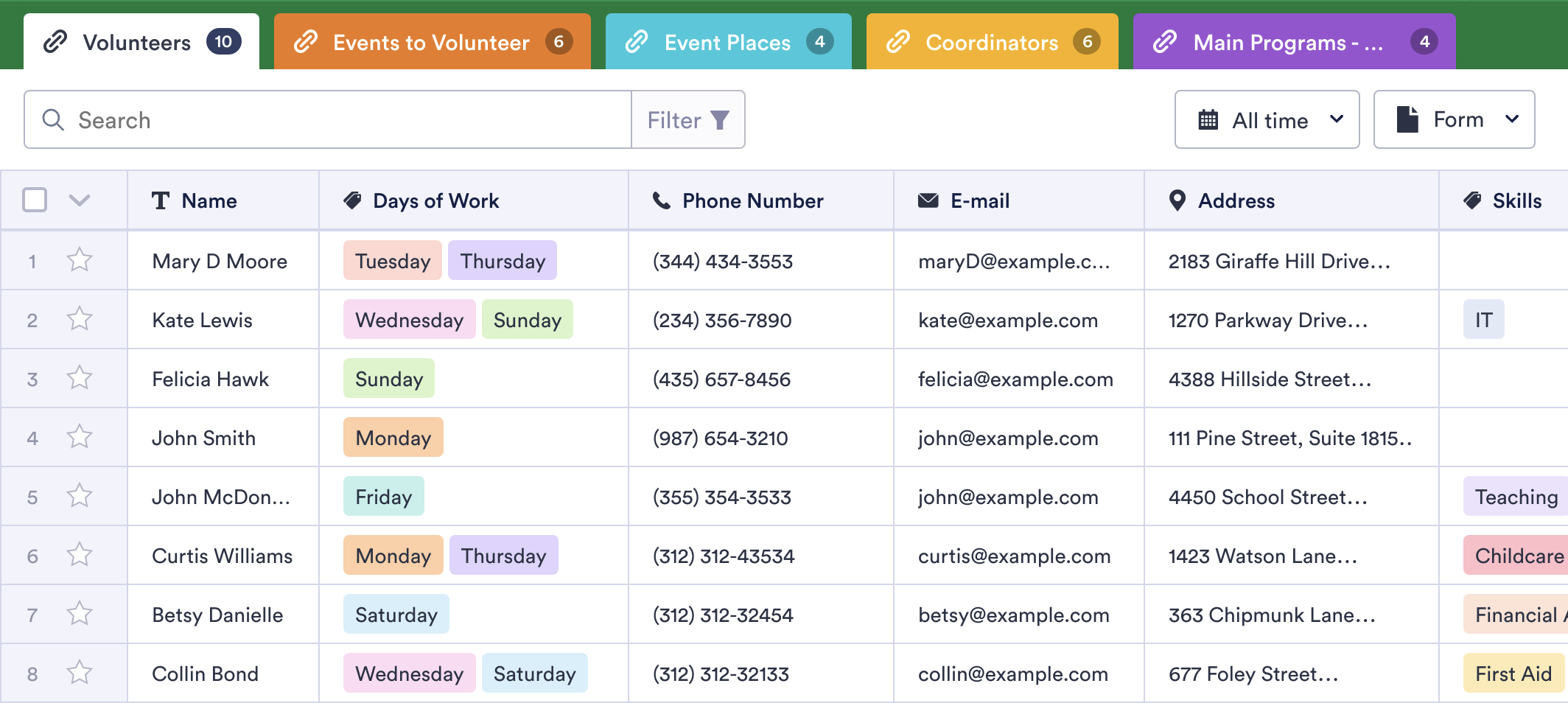 Volunteer Signup