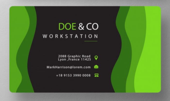Green Business Card PSD