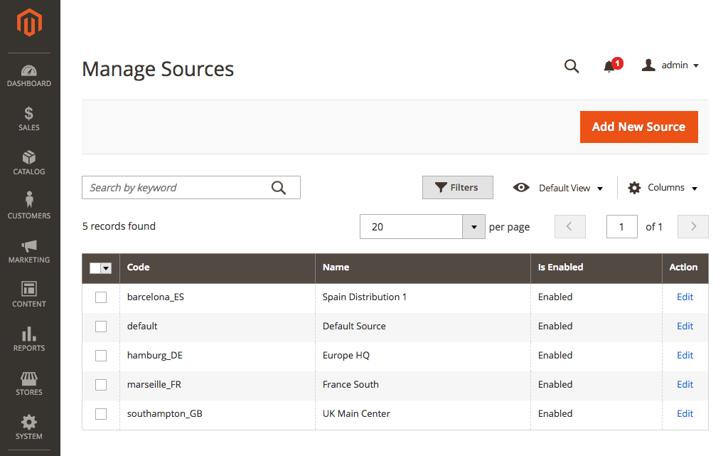 screenshot of adobe commerce