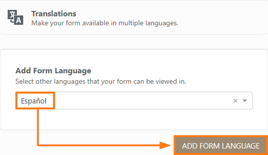 Adding Spanish as a Form Language 