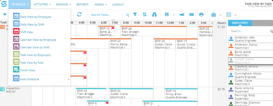 Snap Schedule Dashboard
