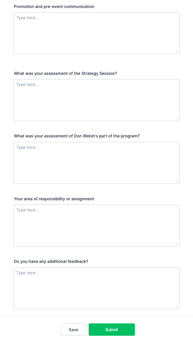 Annual Meeting Staff Survey Template