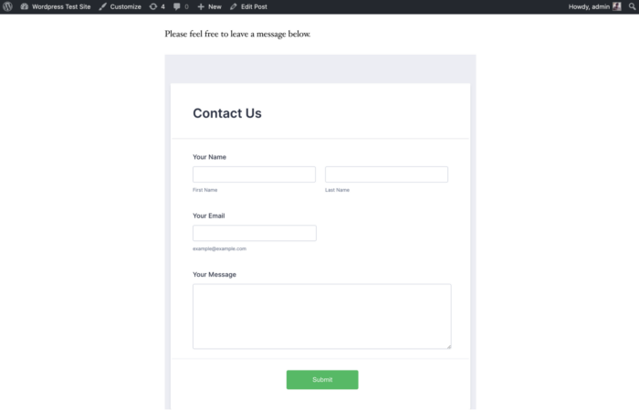 Embed Form Plugin for WordPress Image-3