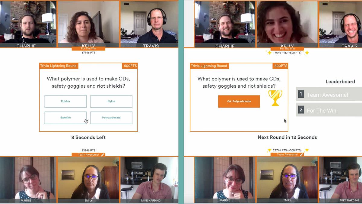 Let's Roam A Team Playing Virtual Trivia
