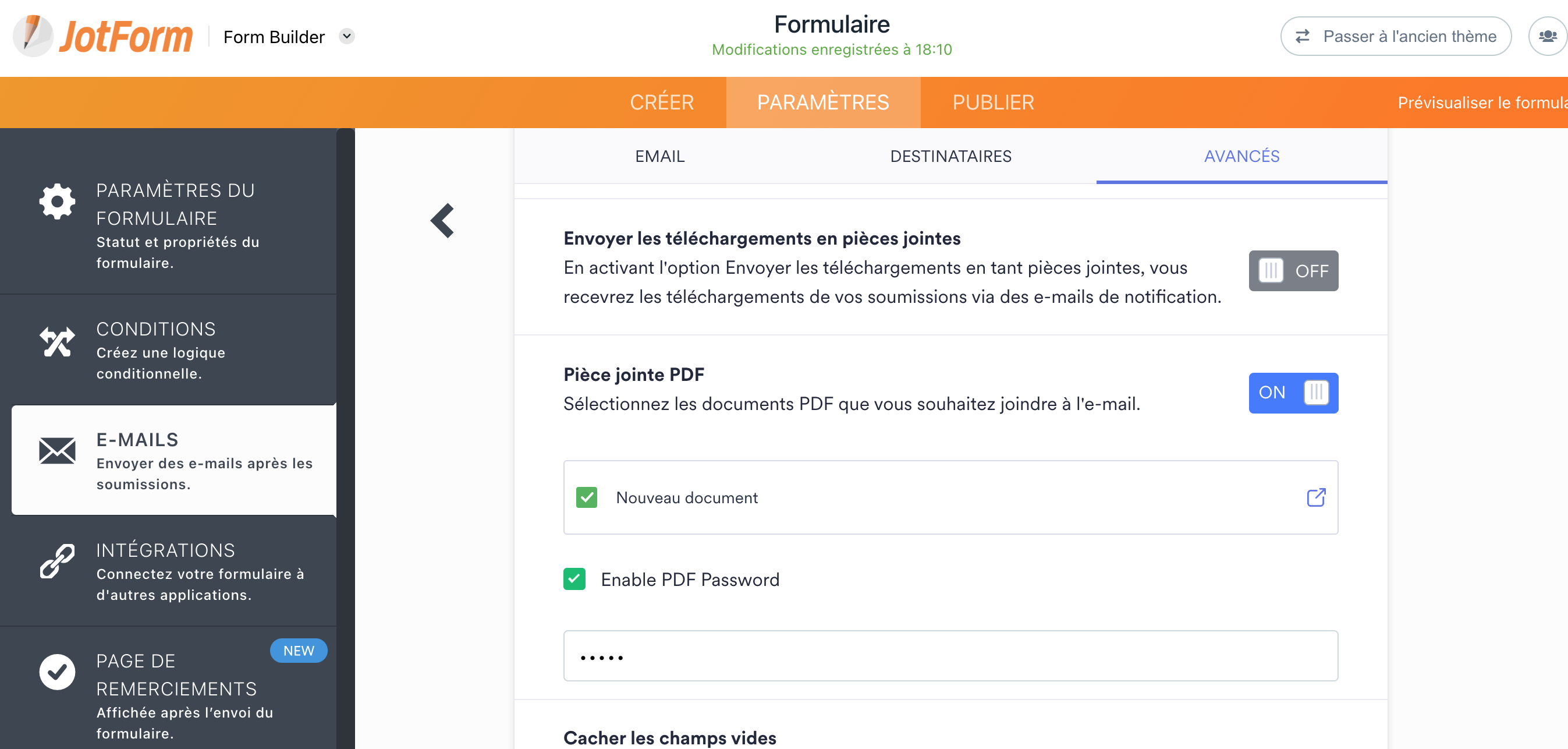 Nouvelle fonctionnalité : creez des PDFs protégés par mot de passe pour les soumissions par email Image-6