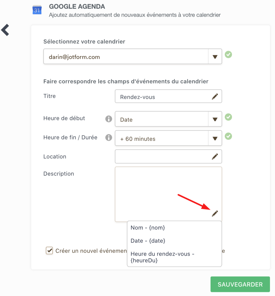 Nouvelle intégration de Google Agenda Image-5