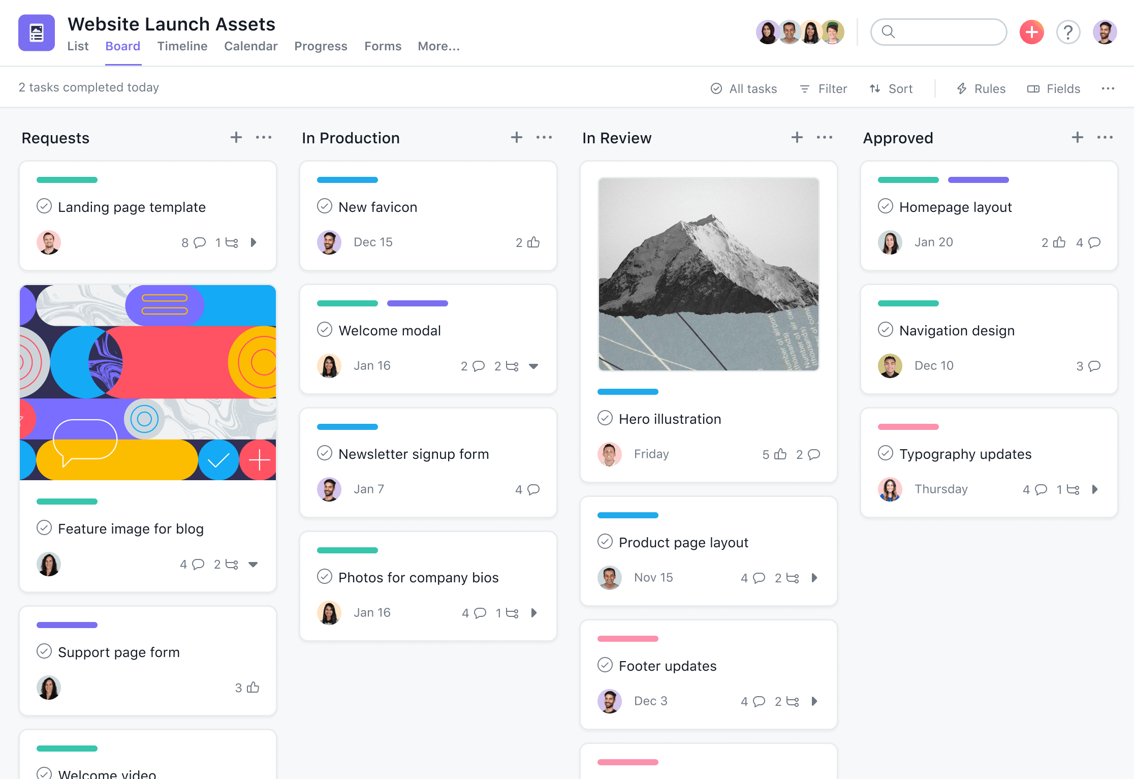 Asana Board View