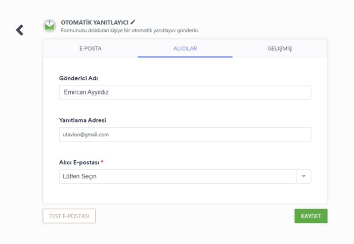 E-posta Bildirimi ve Otomatik Yanıtlayıcı Ayarları Image-8