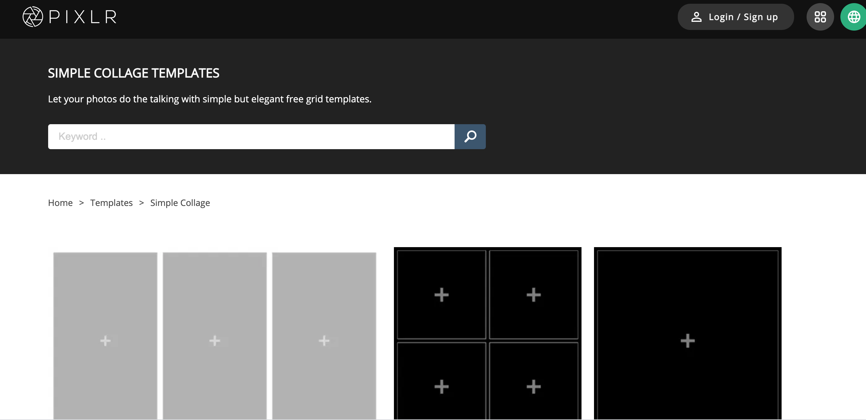 User Interface of Pixlr