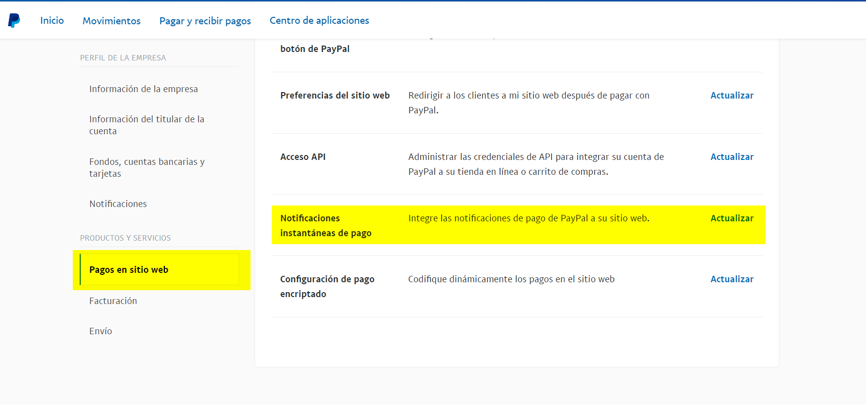 configuracion