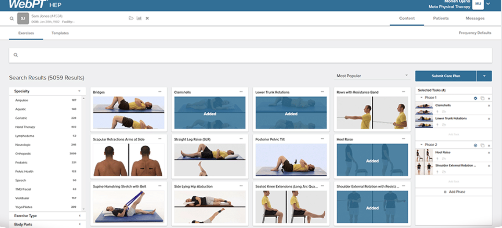 WebPT Tool Screenshot