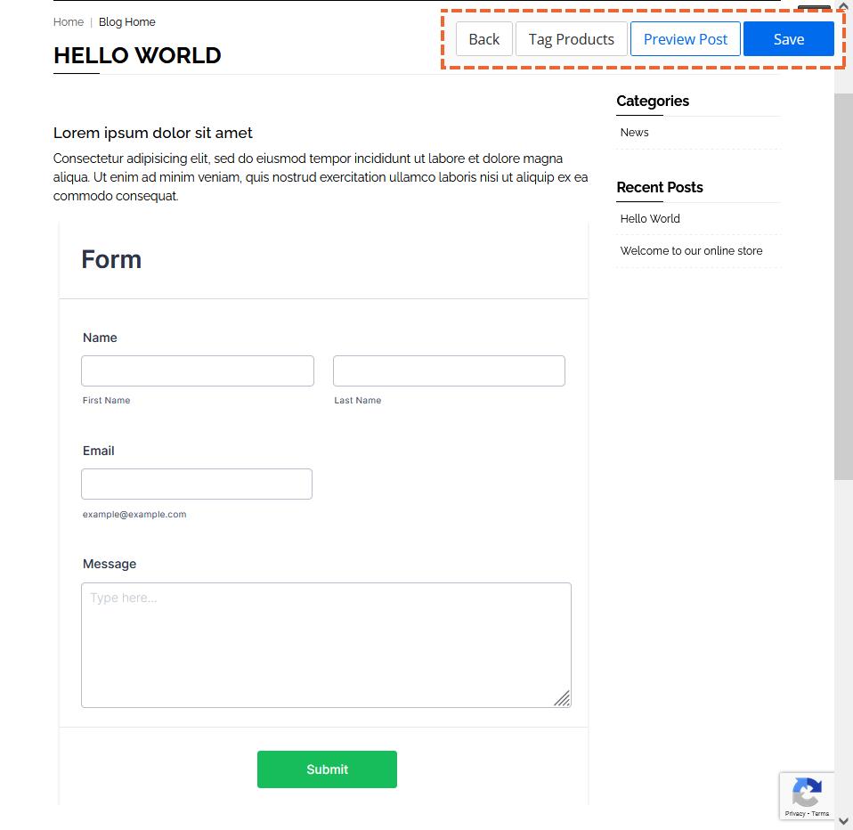 Add a Form to Shift4Shop Shopping Cart Image-1