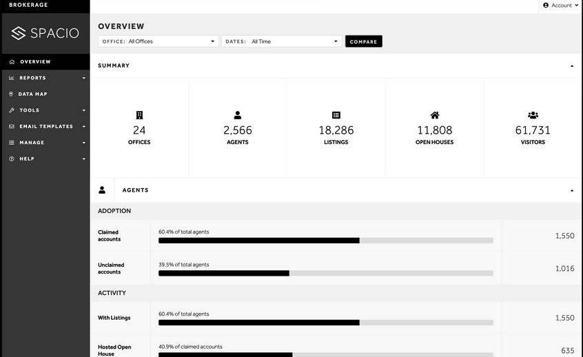 Screenshot of spacio