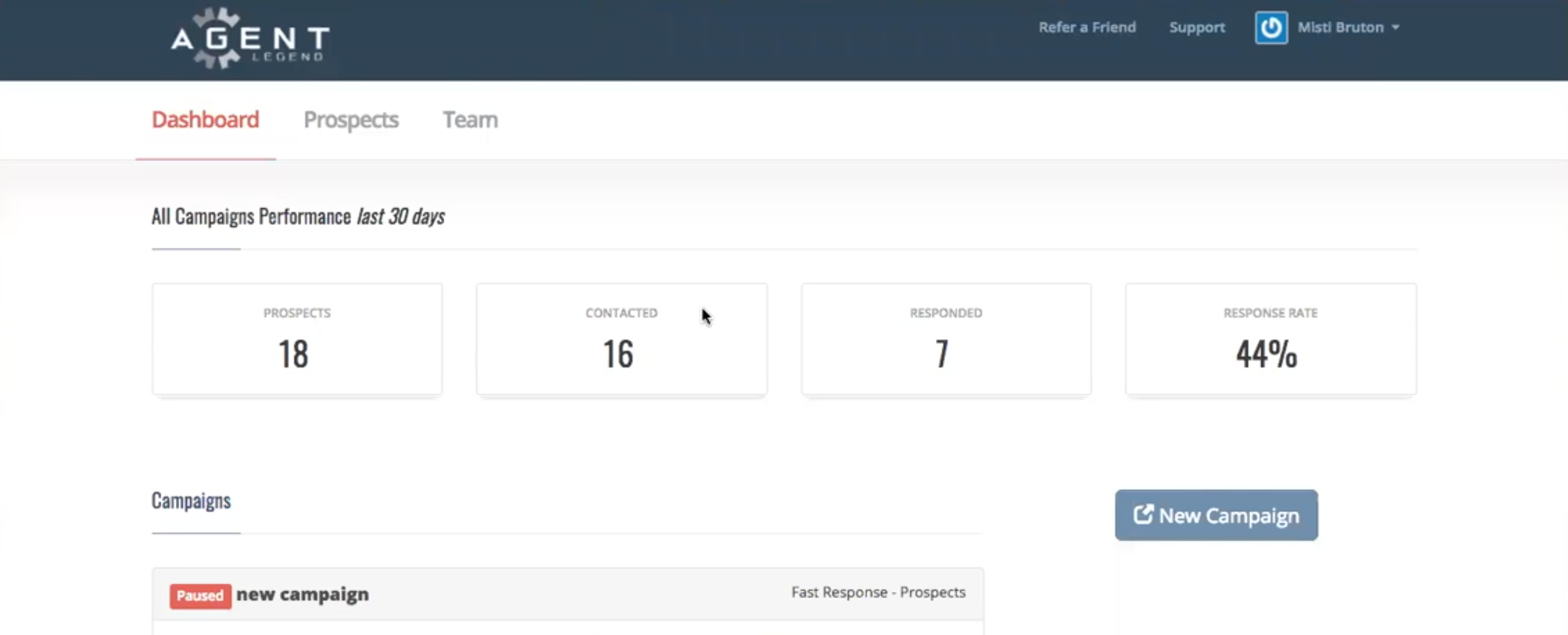screenshot of agent legend