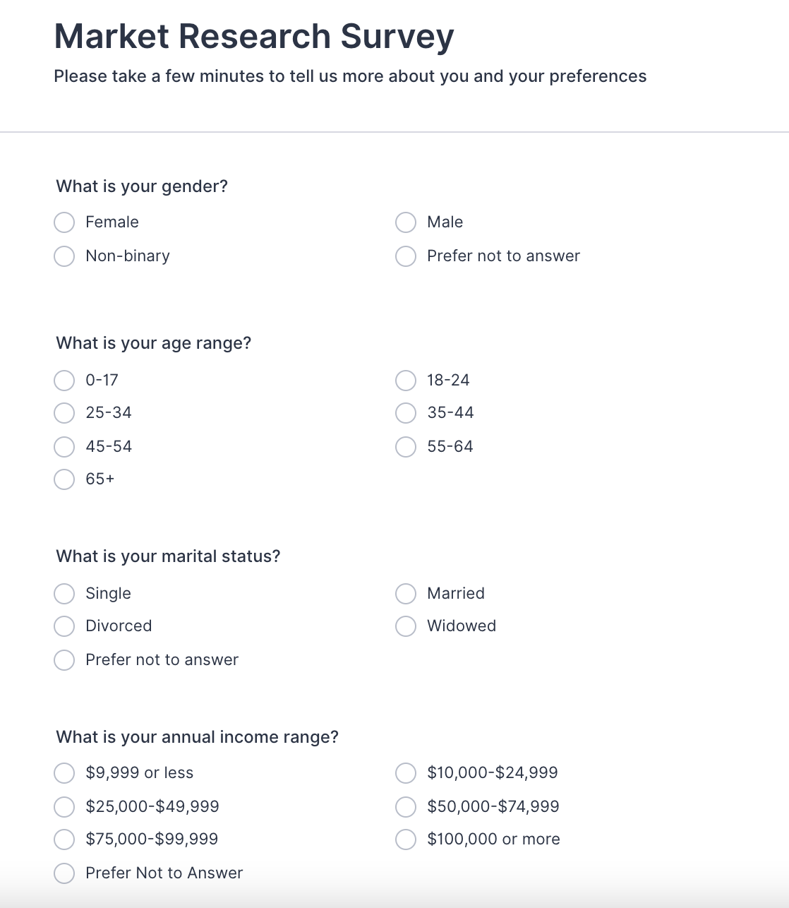 Market Research Survey