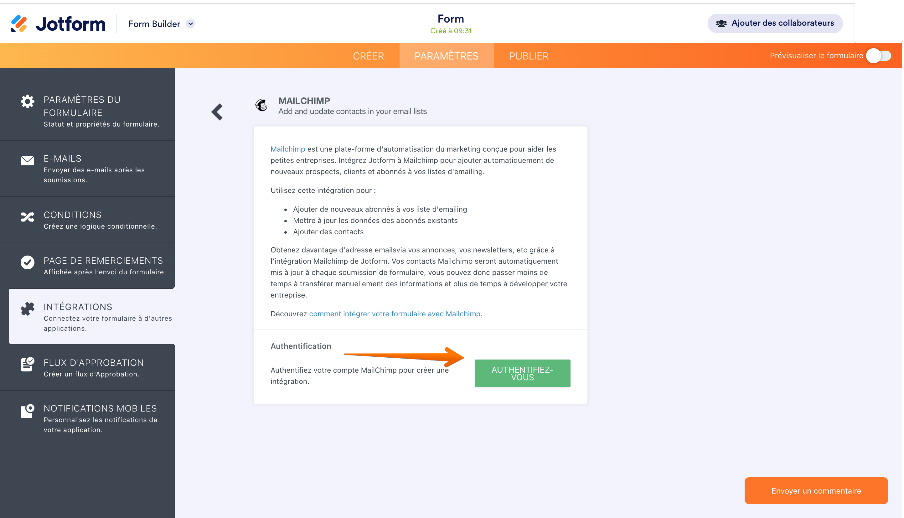 Comment intégrer vos formulaire avec Mailchimp Image-2