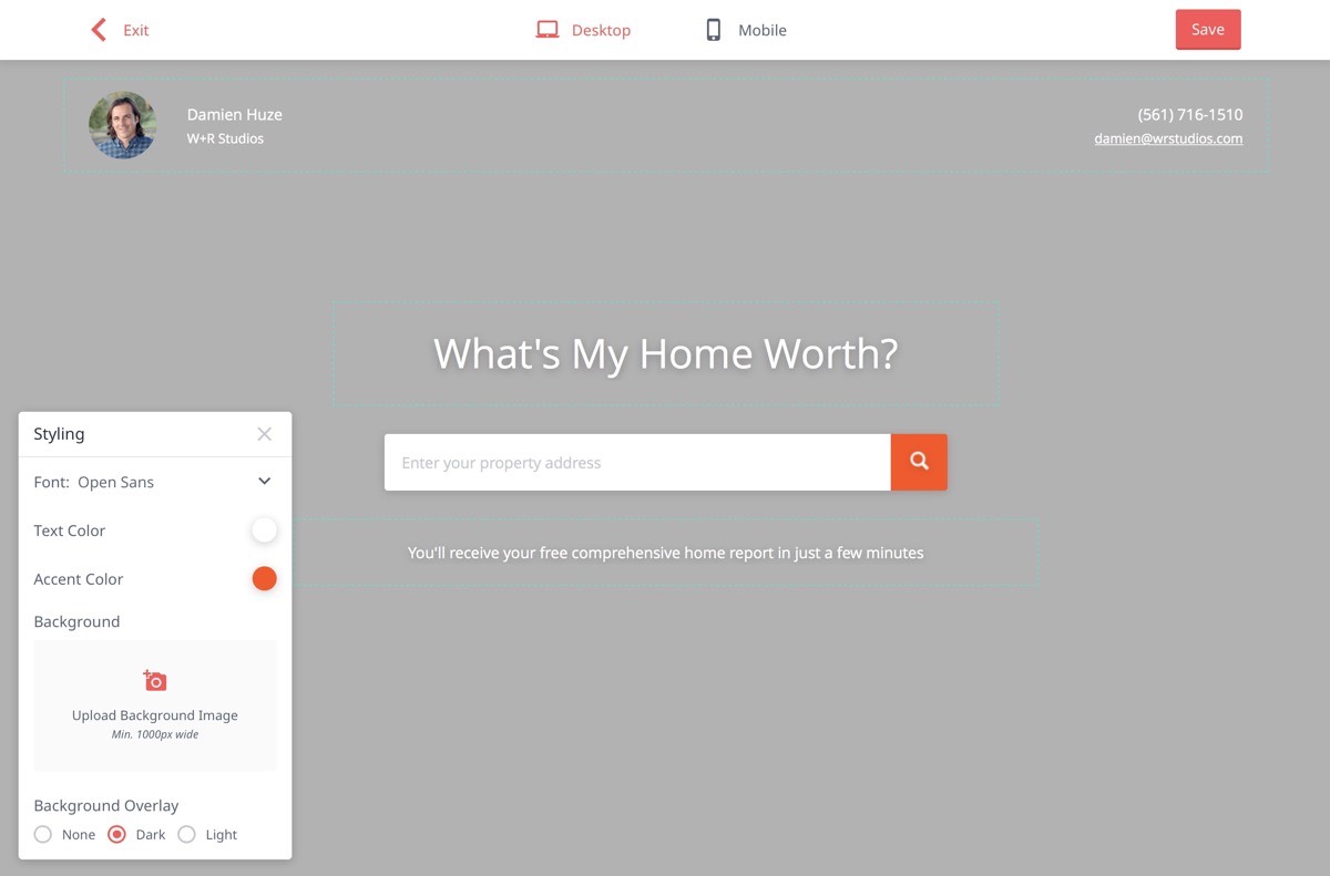 User Interface of Cloud Attract