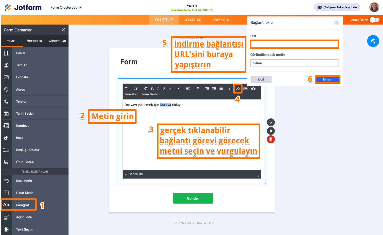 Formunuza İndirilebilir Bir Dosya Nasıl Eklenir Image-1