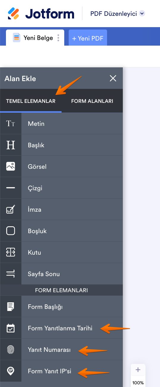 Form Yanıtı Verilerini PDF Belgesine Uygulama Image-1