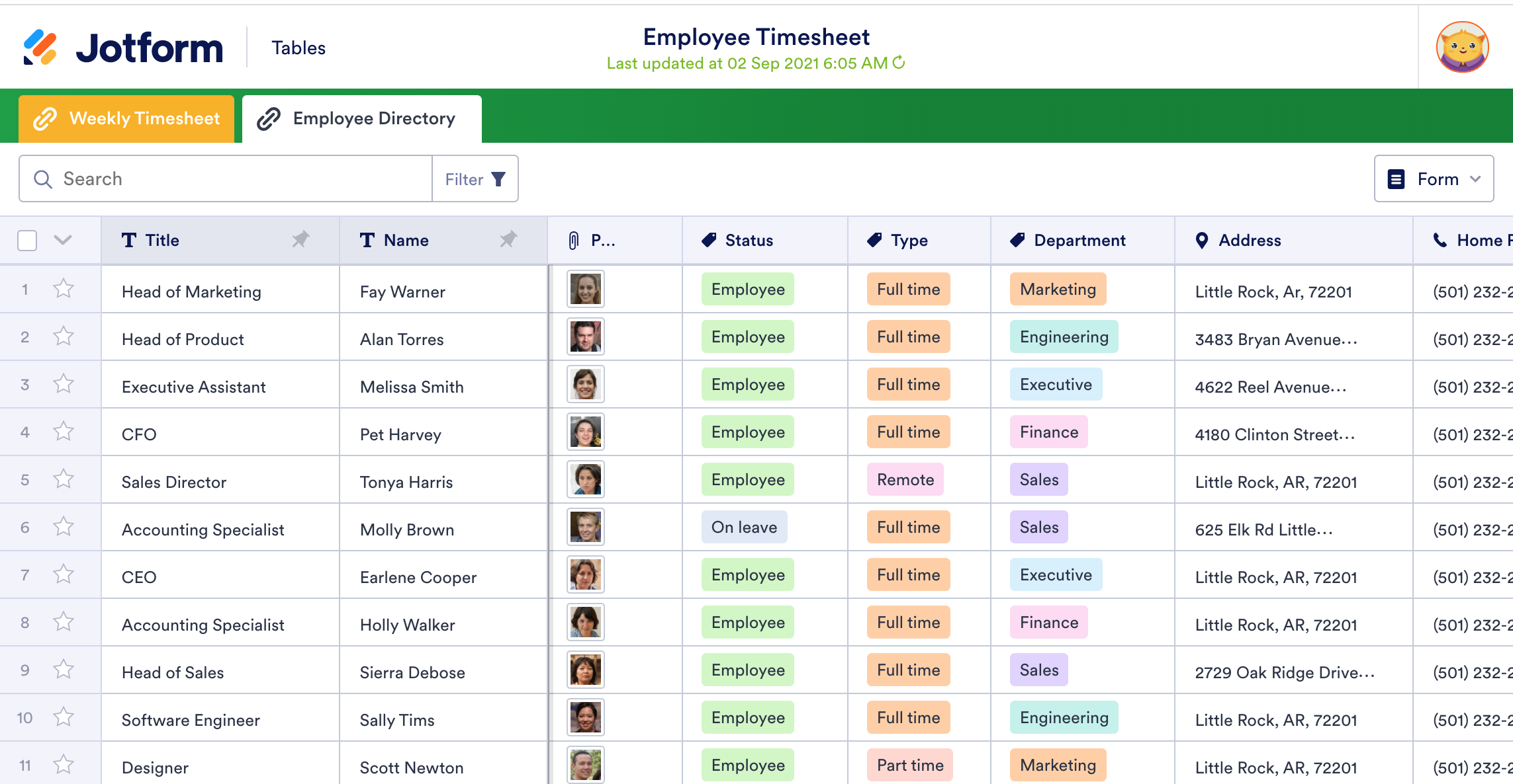 Employee Timesheet Template