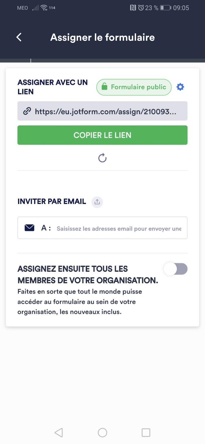 Assigner avec un lien