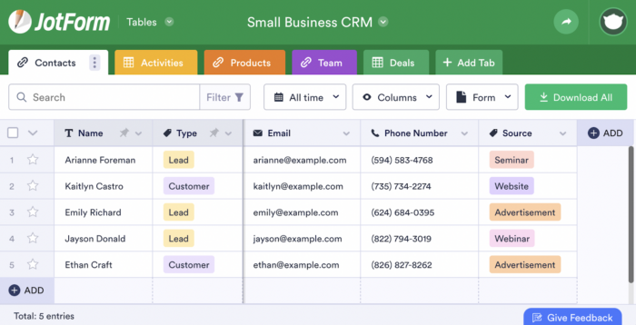 Comment créer un CRM avec les Tableaux Jotform Image-19