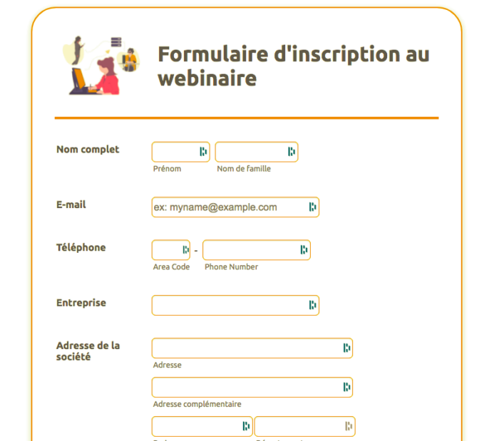 Formulaire d'inscription au webinaire
