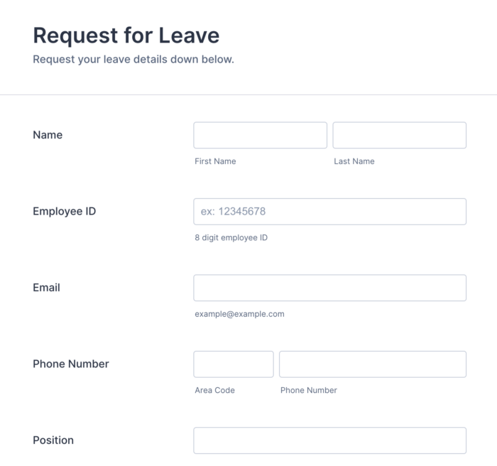 Request for Leave