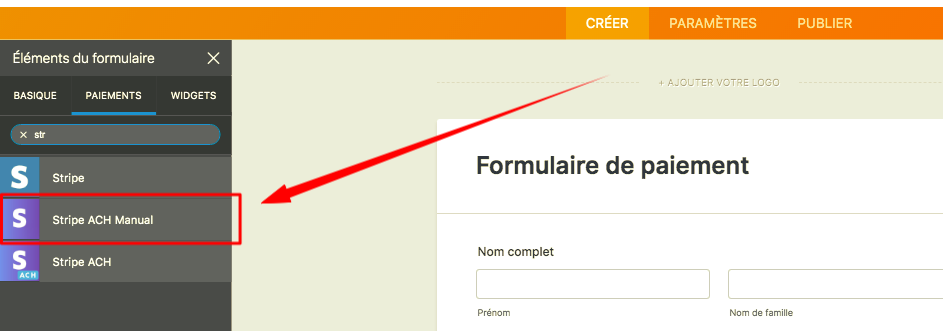 Nouvelle intégration de Stripe ACH Manual Image-1