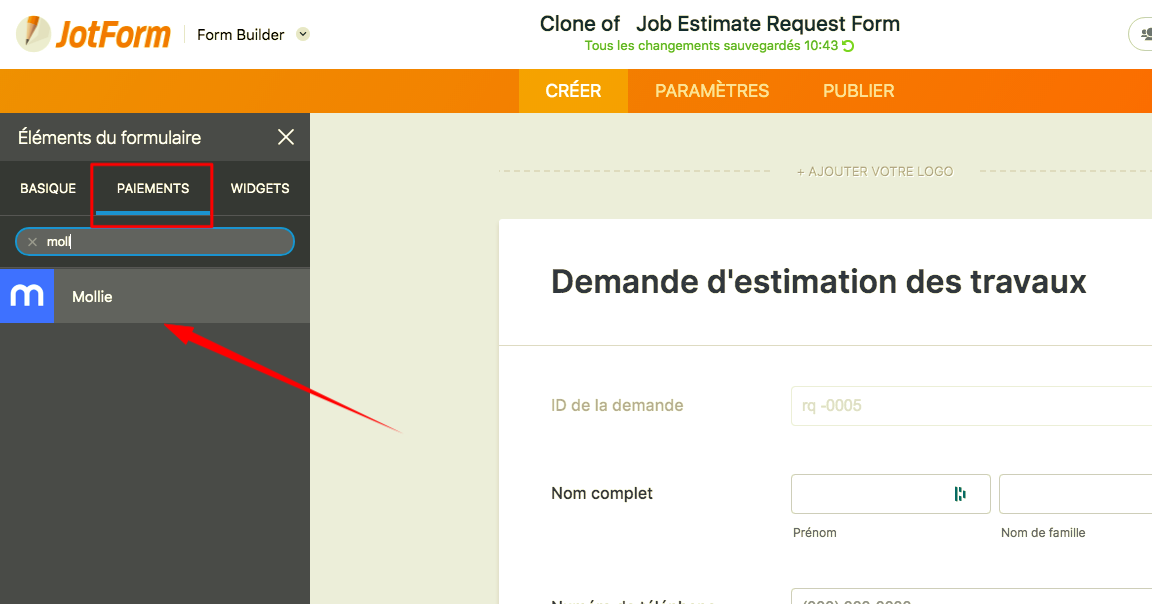 Comment accepter les paiements Mollie via Jotform Image-2