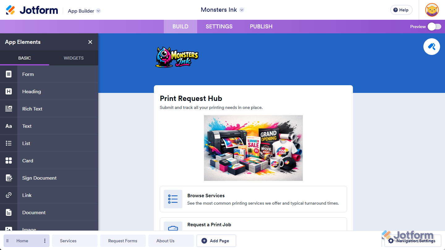 Jotform App Builder