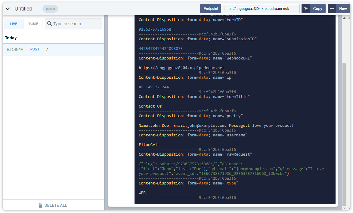 Come Impostare un Webhook con Jotform Image-4