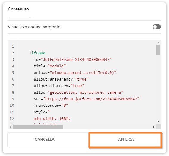 Aggiungere un Modulo a Squarespace Image-5