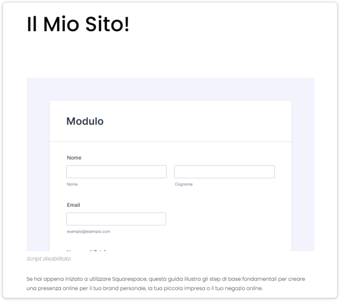 Aggiungere un Modulo a Squarespace Image-6