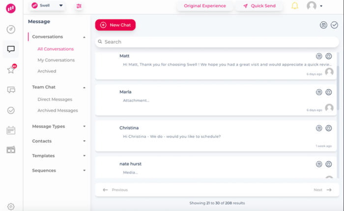 User Interface of Swell